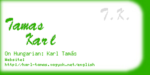 tamas karl business card